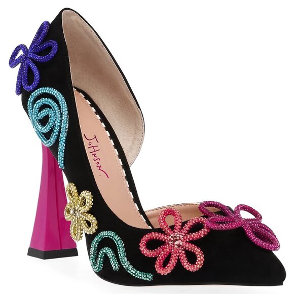 Betsey Johnson Women’s Kimara Rhinestone Doodle Embellished Pumps Size 11 Black - Picture 4 of 16